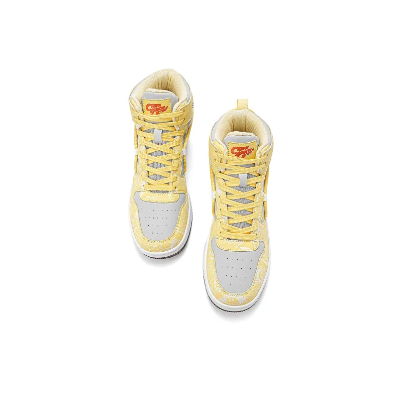 Crayon Shinchan Slip Resistant Coverage High Top Skateboard Shoes-11