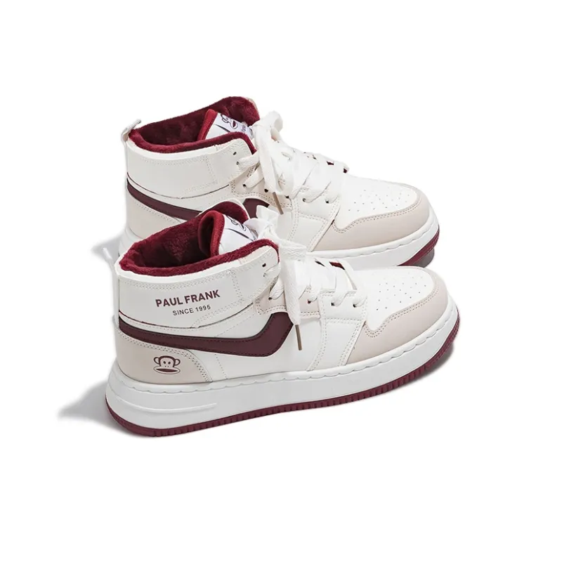 PAUL FRANK High Top Skateboard Shoes Unisex Rusty Red-27