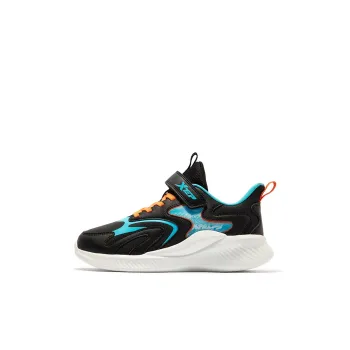 XTEP Anti Slip Wear Resistant Low Top Kids' Running Shoes Black Pure Blue Kids'