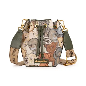 DANNYBEARJEANS Fabric Shoulder Bag Crossbody Bag Regular Women's Club Bear Blue/Schiller Bear Green