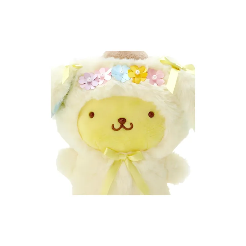 Sanrio Pompompurin Yellow Bunny Ears Styling Dolls Plush Pendant 16cm High Mainland Edition-3