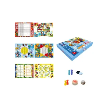 Disney Multifunction 7 in 1 Flight Chess Checkers And Five In A Row Board Games