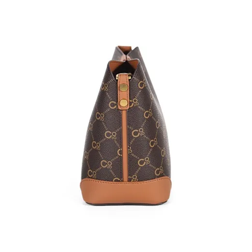 COOGI Synthetic Leather Tote Bag Shopping Bag Crossbody Bag Shoulder Bag Large Size Women's Coffee-2