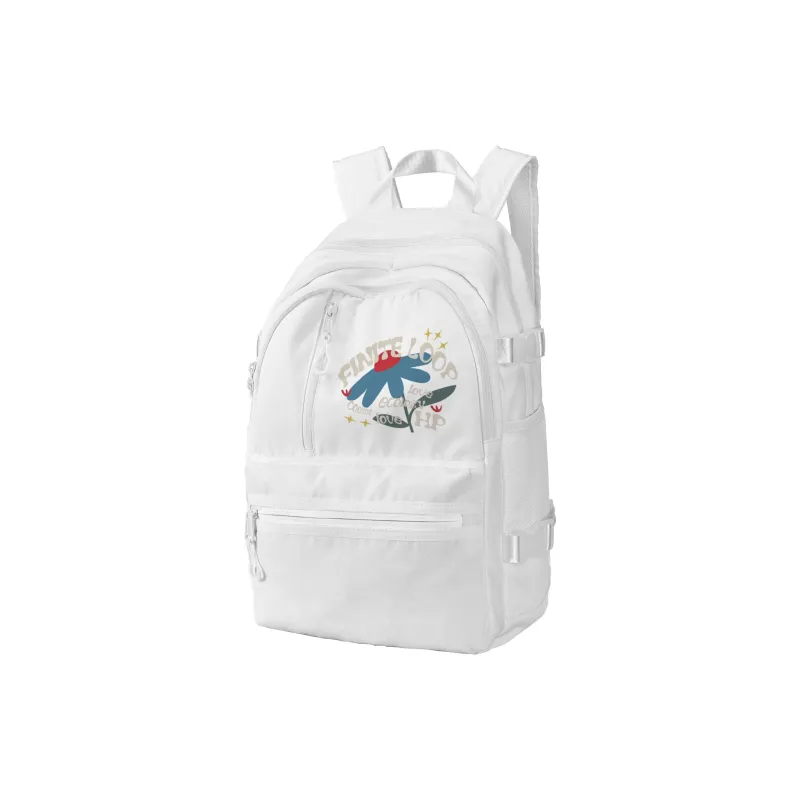 FINITE LOOP Recycled Material Backpack Regular Unisex White-12