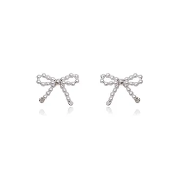 CUOOYINO 925 Silver Needles Stud Earrings Women's Silver