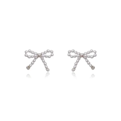 CUOOYINO 925 Silver Needles Stud Earrings Women's Silver