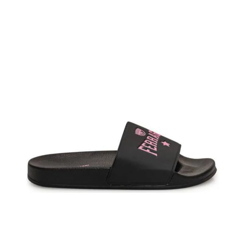 CHIARA FERRAGNI Logo-embossed Slip-on Slides-1