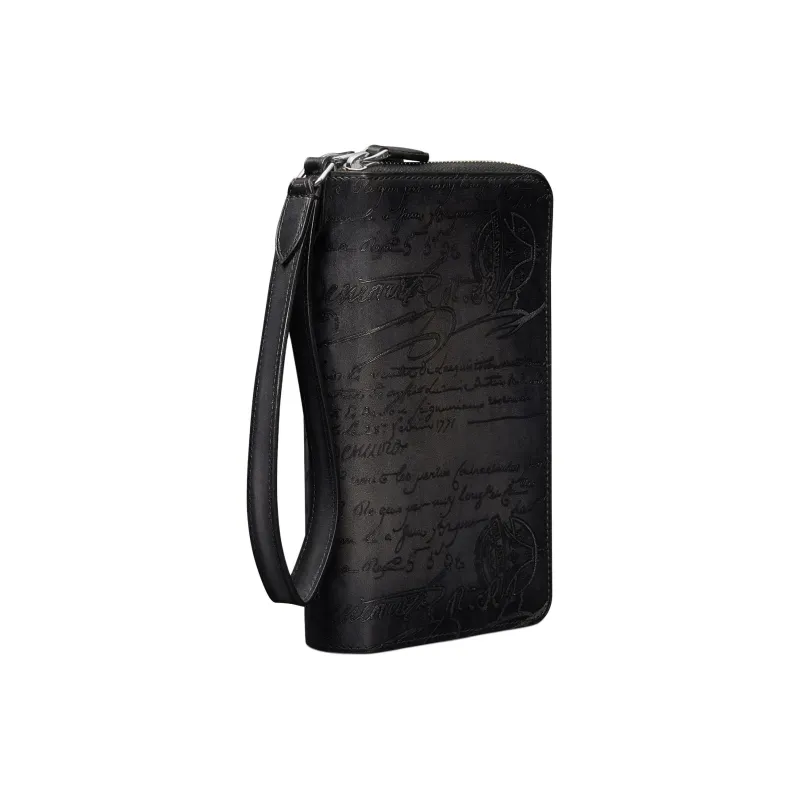 BERLUTI Calfskin Wallet Men's Black-1