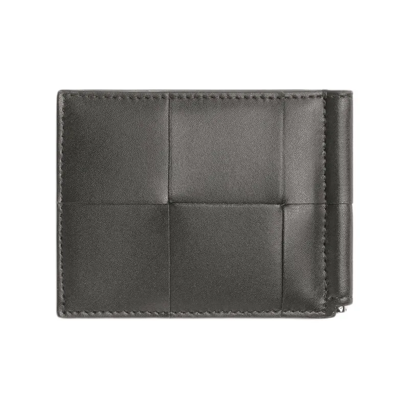 Bottega Veneta Calfskin Wallet Men's Black & Lapis Lazuli-2