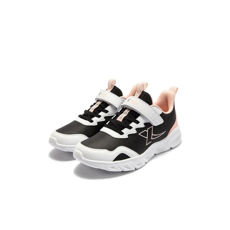 XTEP Anti Slip Wear Resistant Low Top Kids' Running Shoes Black Tejiao White Oil Gray Pink Kids'-1
