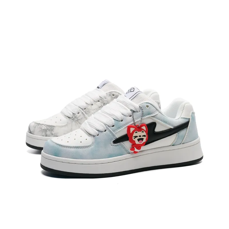 ALI THE FOX Slip Resistant, Abrasion Resistant, Lightweight, Breathable Low Top Skateboard Shoes Unisex-1