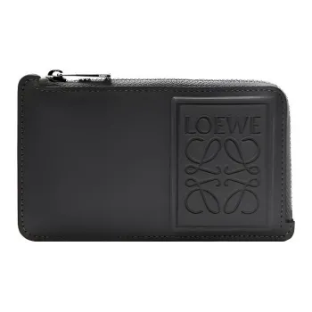 LOEWE Satin Calfskin Wallets Card Holders Men's Black