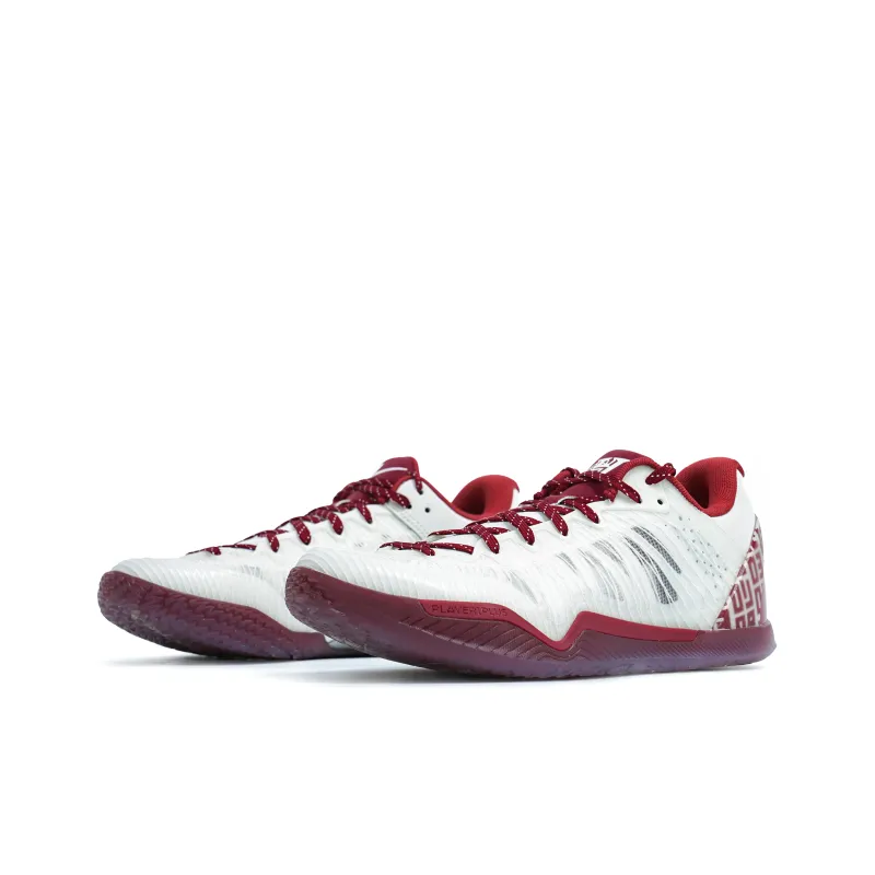 Serious Player Only Cushioning Anti Slip And Wear Resistant Low Top Basketball Shoes Men's White Red-1