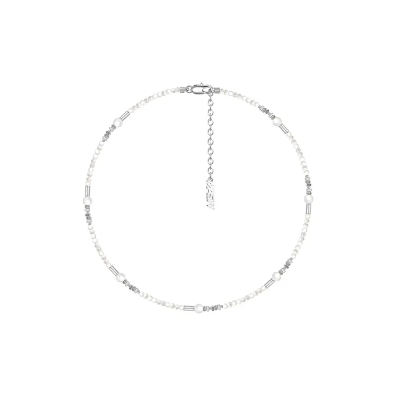Masw Copper Alloy Necklaces Women's Silver-0
