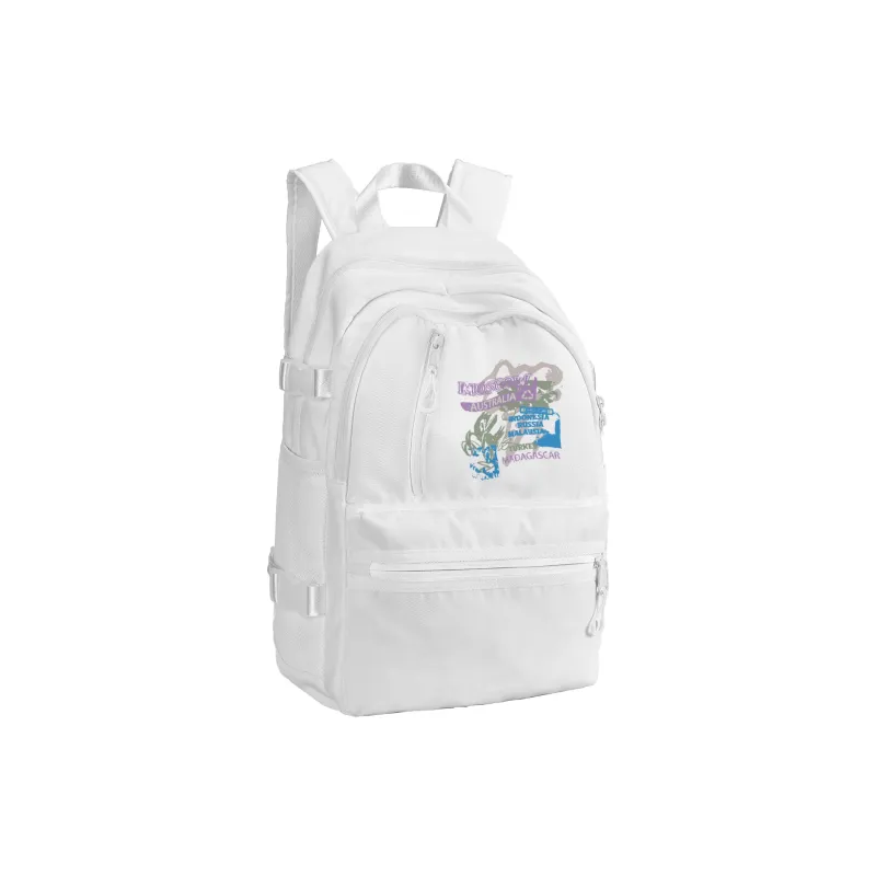 FINITE LOOP Recycled Material Backpack Regular Unisex White-8