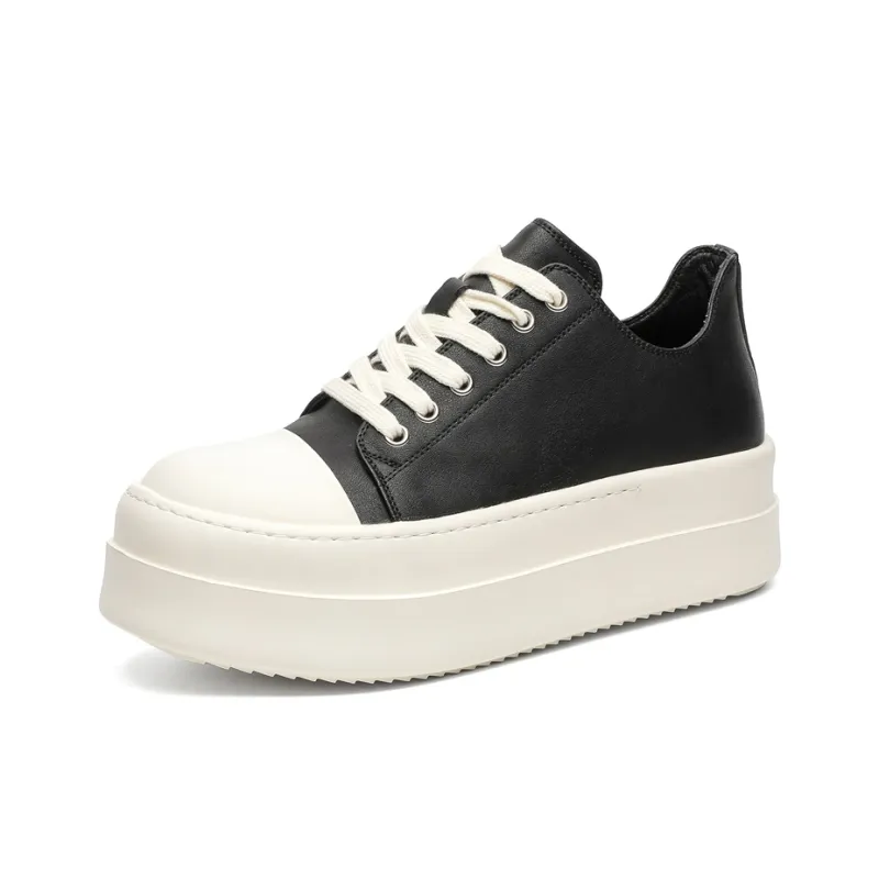 Chi Wolf Low Top Skateboard Shoes Men's Black-1
