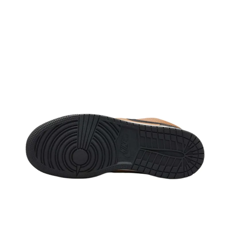 Jordan Air Jordan 1 Slip Resistant Low Top Kids' Skateboarding Shoes Brown Teenagers-5