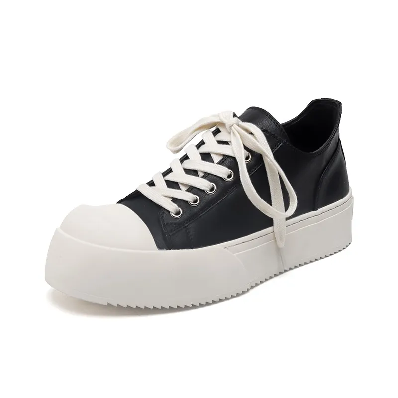 Chi Wolf Low Top Skateboard Shoes Men's Black-1
