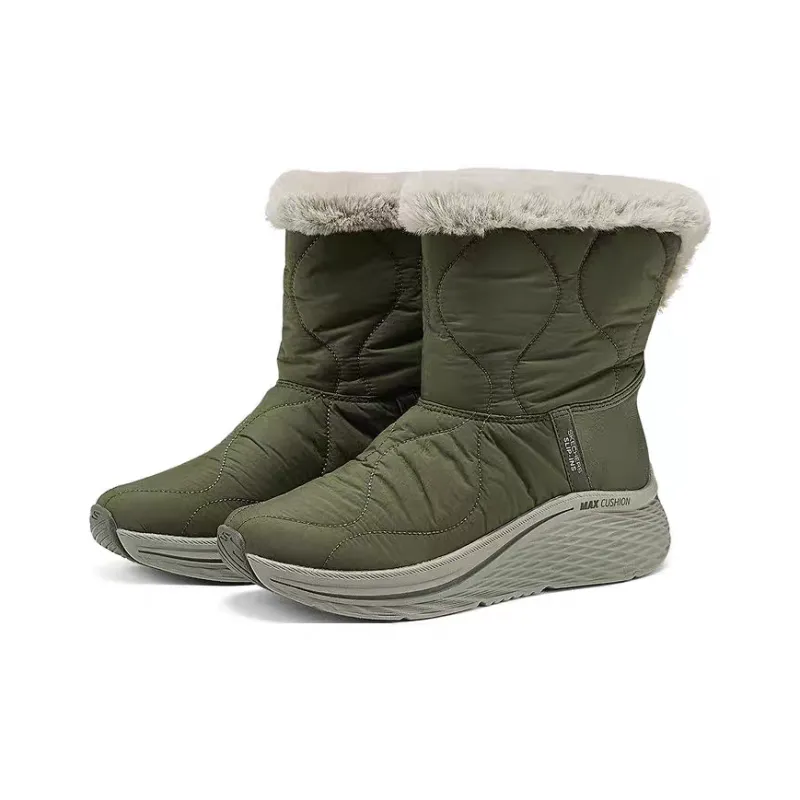 Skechers Slip Ins Warm Cushioning Crew Snow Boots Women's Green-2