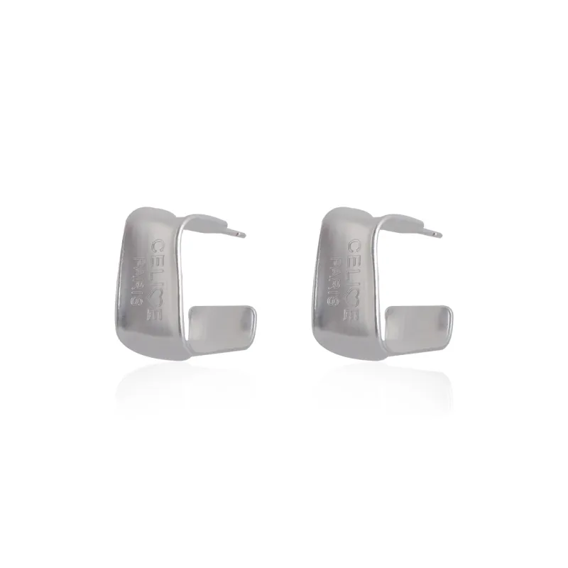 ZANC S925 Silver Stud Earrings Women's-0