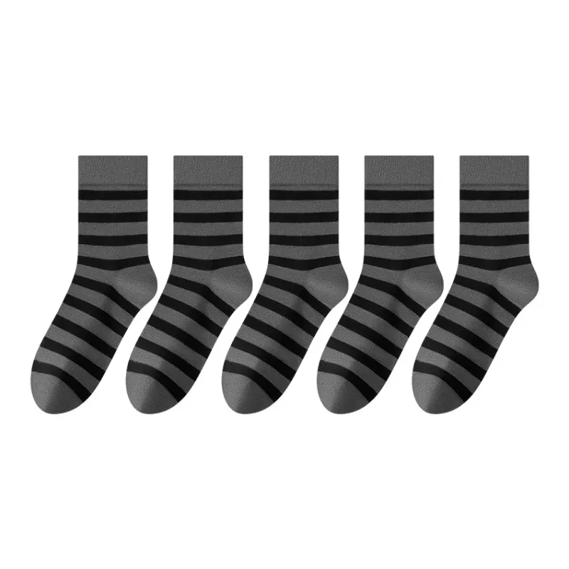 MIIOW Mid Calf Socks Men's 5 Pack-12