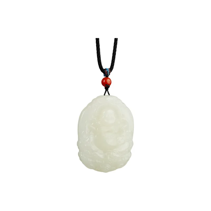 FANHAOGANG JADE Hetian Jade Necklaces White Jade/Pale Greenish White Jade Women's-0