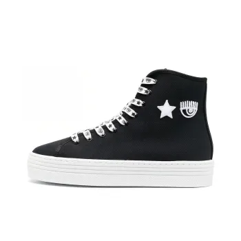 CHIARA FERRAGNI Eyelike motif Lace up Sneakers
