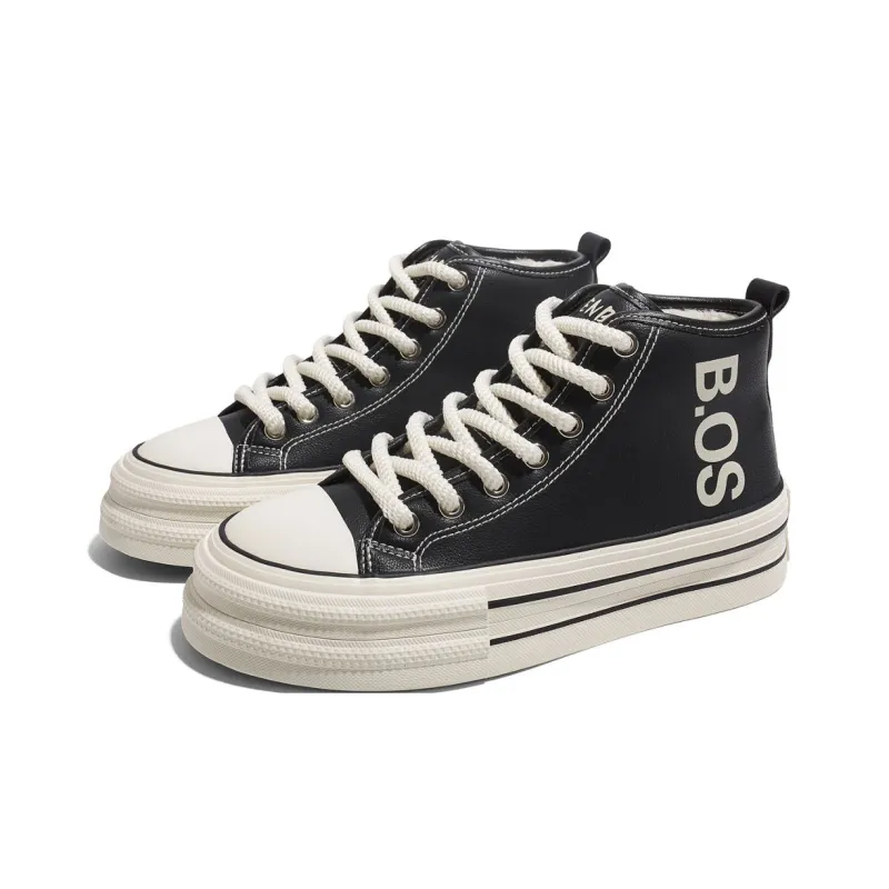 RENBEN Anti-Slip And Wear-Resistant Warm High-Top Canvas Shoes Women's-2