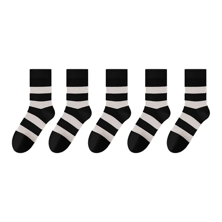 MIIOW Mid Calf Socks Women's 5 Pack-8
