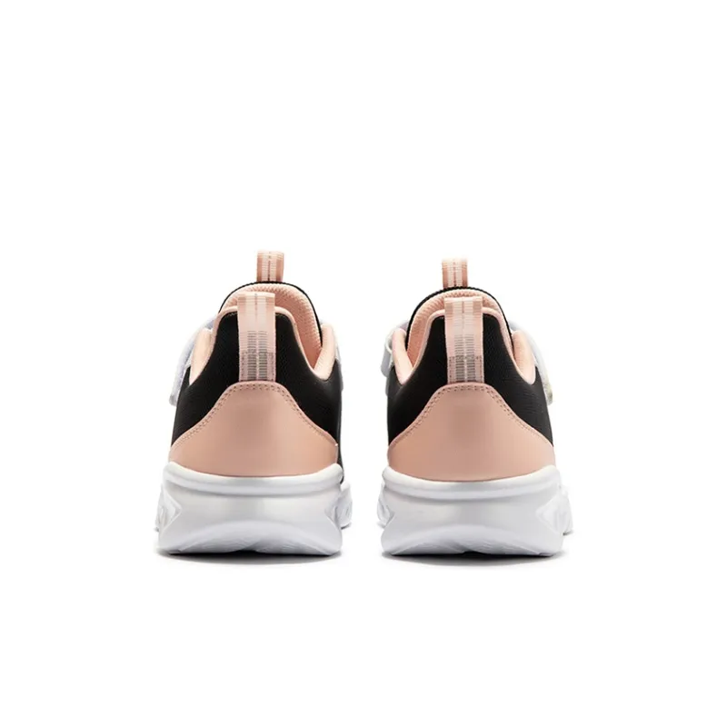 XTEP Anti Slip Wear Resistant Low Top Kids' Running Shoes Black Tejiao White Oil Gray Pink Kids'-3