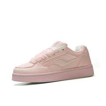 STUR YSN Wear resistant And Lightweight Low Top Skateboard Shoes Women's White/Pink Distressed
