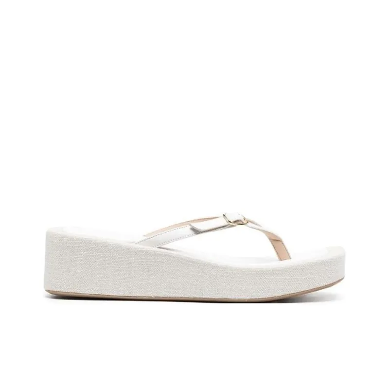Jacquemus Rubber Sole Flip Flops Women's White-1