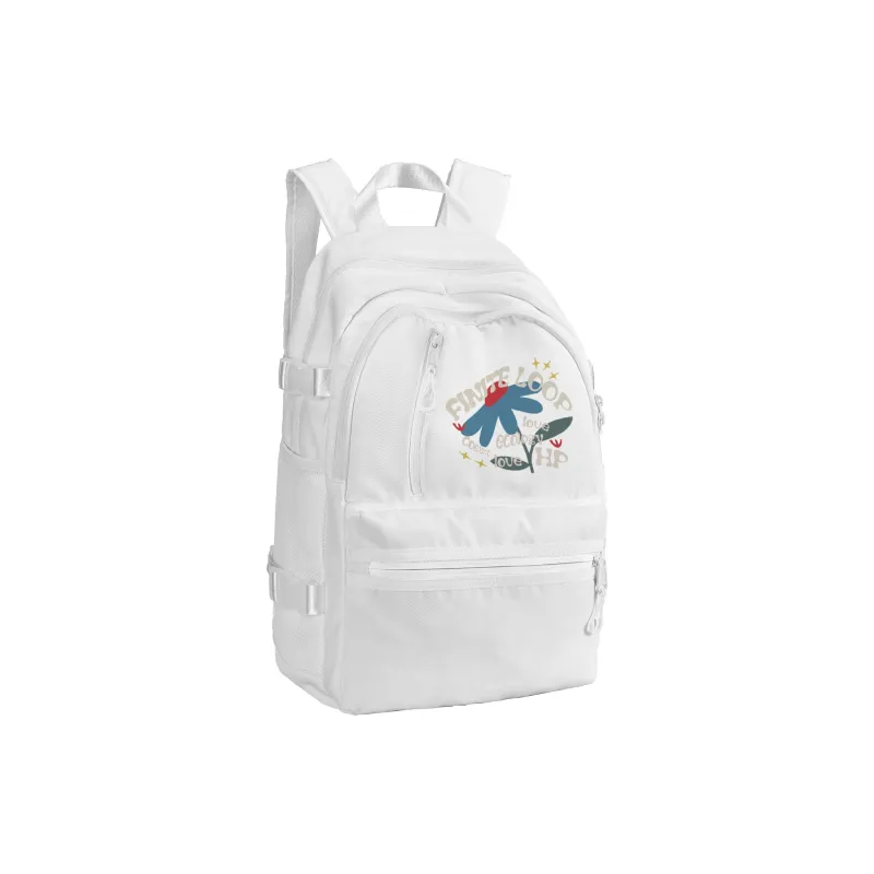 FINITE LOOP Recycled Material Backpack Regular Unisex White-13