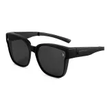 Foldable Matte Black Frame with Polarized Gray Lens