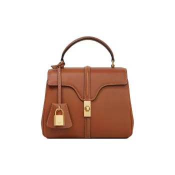 CELINE Calfskin Shoulder Bag, Crossbody Bag, Handbag Mini Women's Tawny
