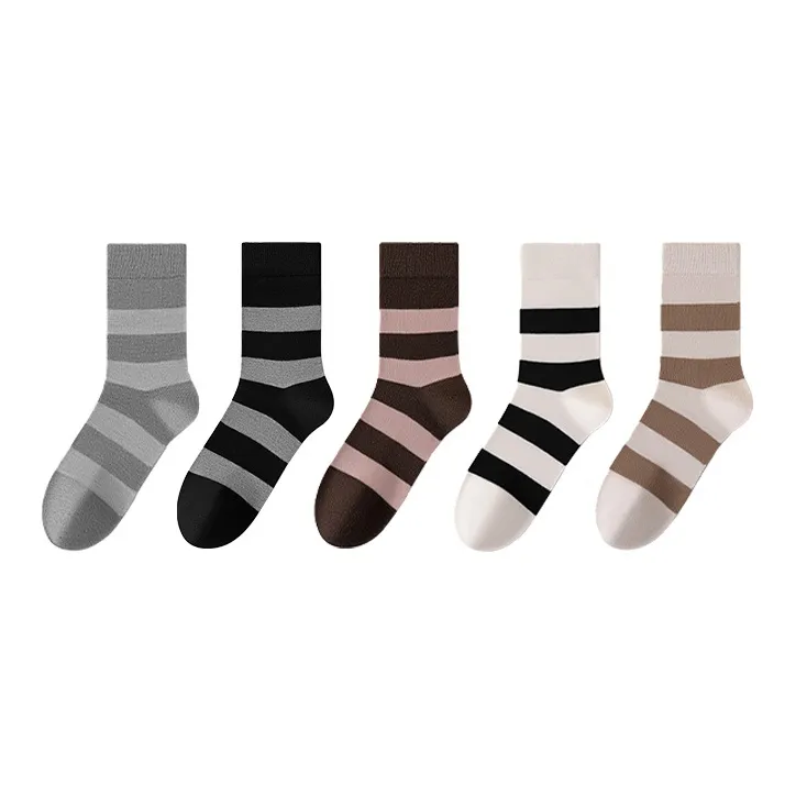 MIIOW Mid Calf Socks Women's 5 Pack-5