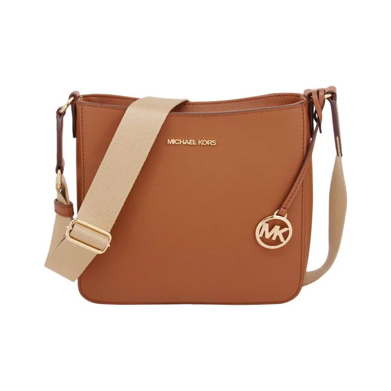 MICHAEL KORS Jet Set Travel Coated Canvas Messenger Bag, Shoulder Bag, Crossbody Bag Small Size Unisex Brown-1