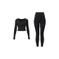 Starburst Black Long-Sleeved Top+Starburst Black Pants
