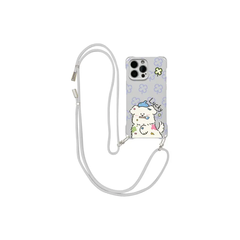 Sen Dog Silicone Material Lanyard Crossbody Niche Phone Cases Compatible With IPhone 16 Pro Max/Pro/Plus/15/14/13-4