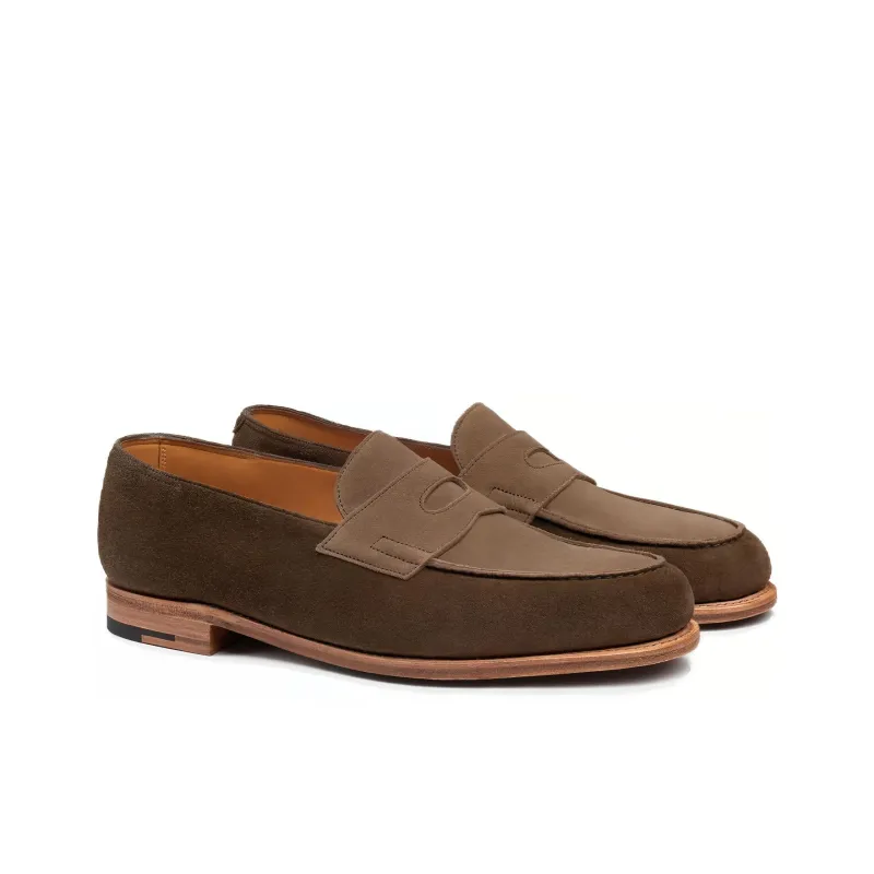 JOHN LOBB Lopez Loafers Men's Olive Green-2