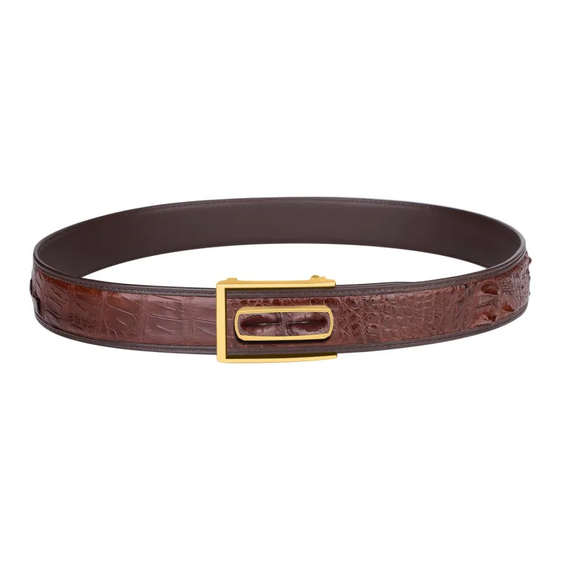 CATELLES Crocodile Leather Leather Belts Men's 3.5/3.8cm-10