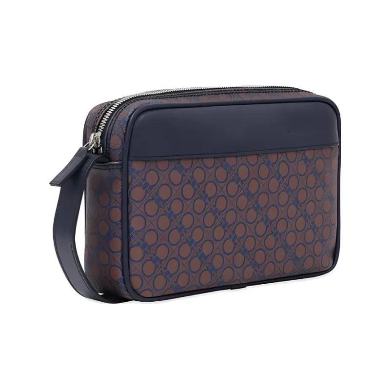 FERRAGAMO PVC Clutch Men's Blue-1