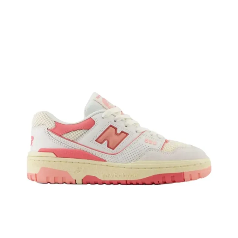 New Balance NB 550 Anti Slip Wear Resistant Low Top Kids' Skateboarding Shoes White Teenagers-1