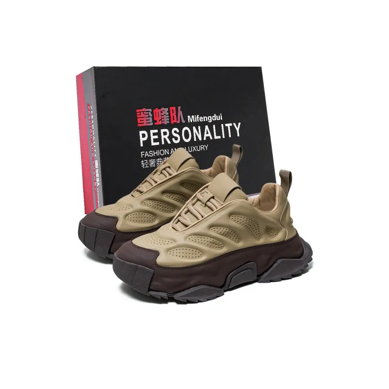 Team Bees Wear-Resistant Slip-Resistant Cushioning Low-Top Chunky Sneakers Men's Box Included-4