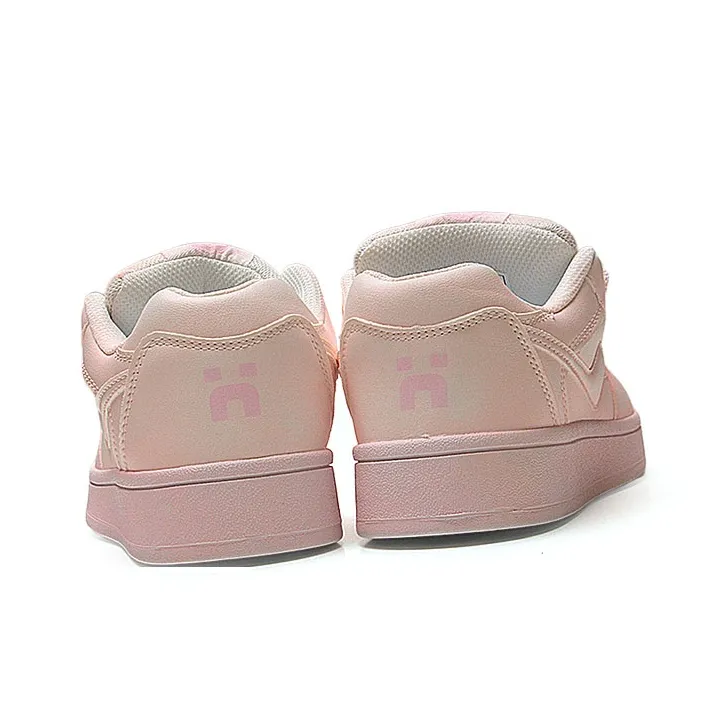 STUR YSN Wear resistant And Lightweight Low Top Skateboard Shoes Women's White/Pink Distressed-4