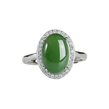 Oriental Jade Hetian Jade Rings Jasper Women's