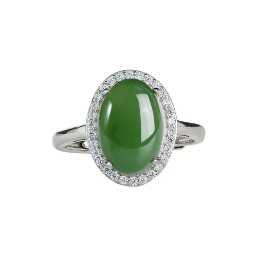 Oriental Jade Hetian Jade Rings Jasper Women's