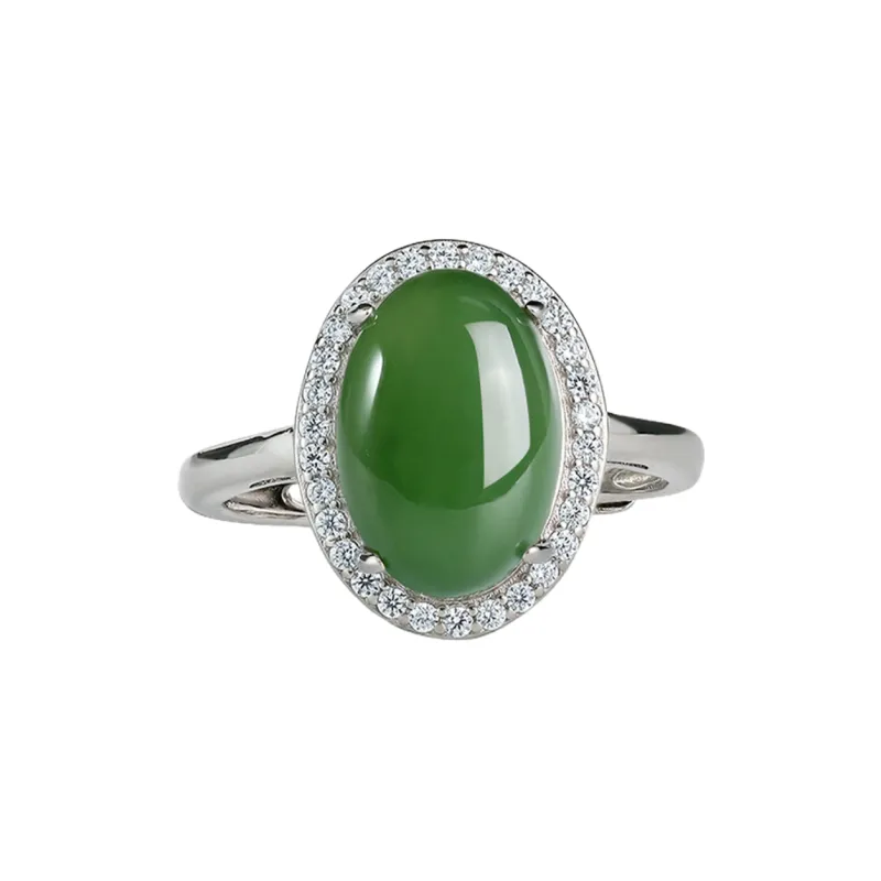 Oriental Jade Hetian Jade Rings Jasper Women's-0