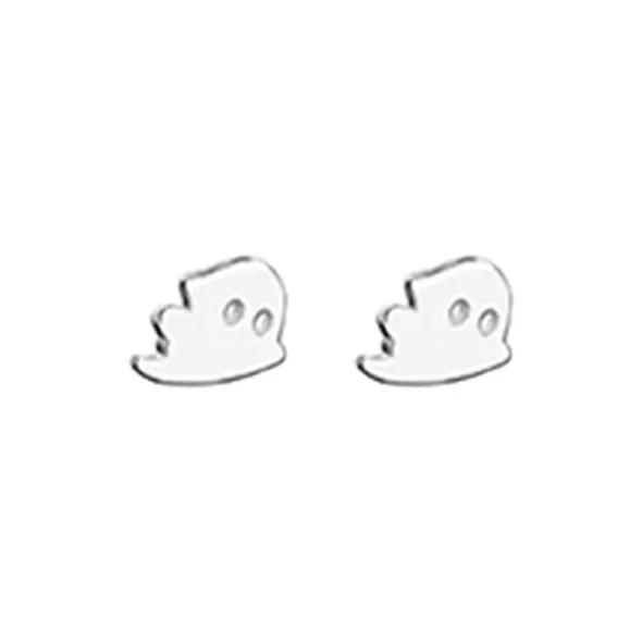 Muyan S999 Fine Silver Ghost Pumpkin Stud Earrings Women's-0