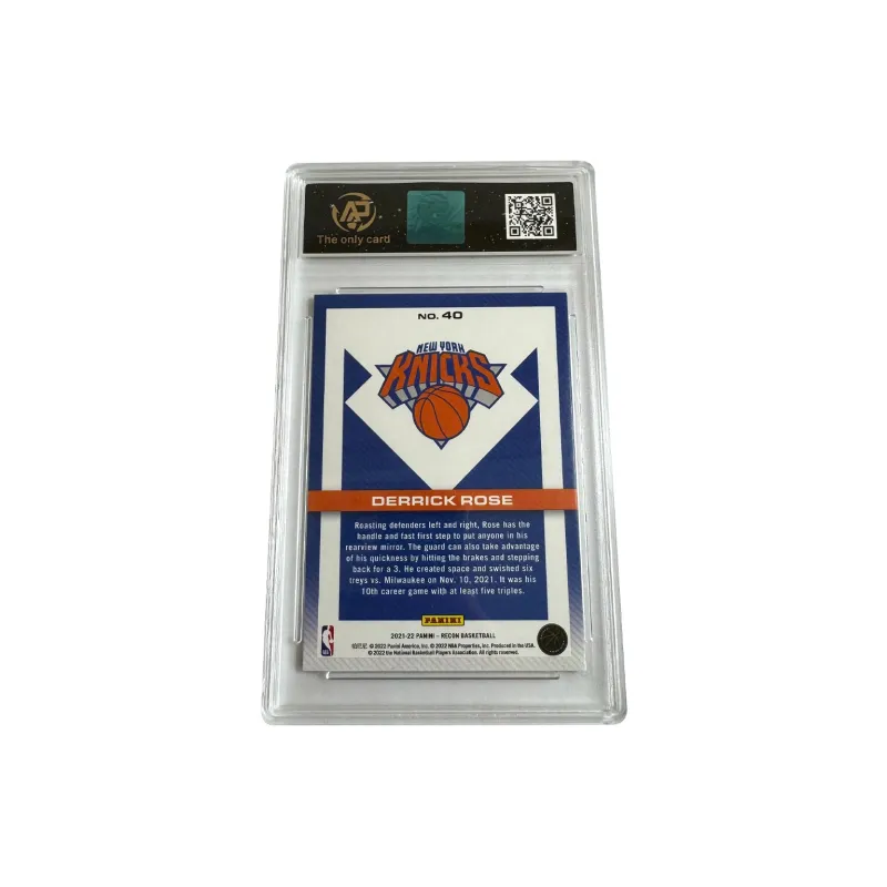 PANINI Ross Derek Knicks Recon 199/199 Thick Card 018/199 Silver Fold Holo Player Card Graded Cards 1 Pc-1